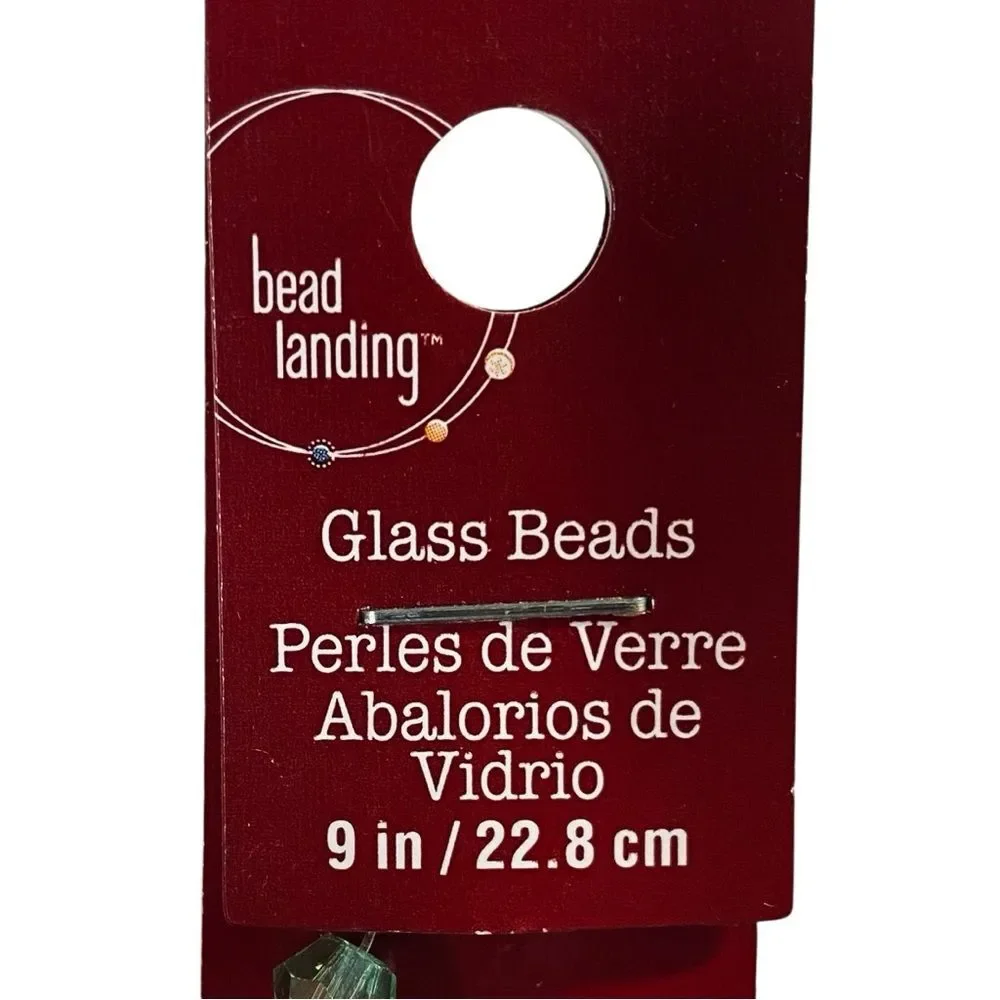Bead Landing NWT 9 inch Strand Green Glass Beads 6MM Jewelry Making Crafting